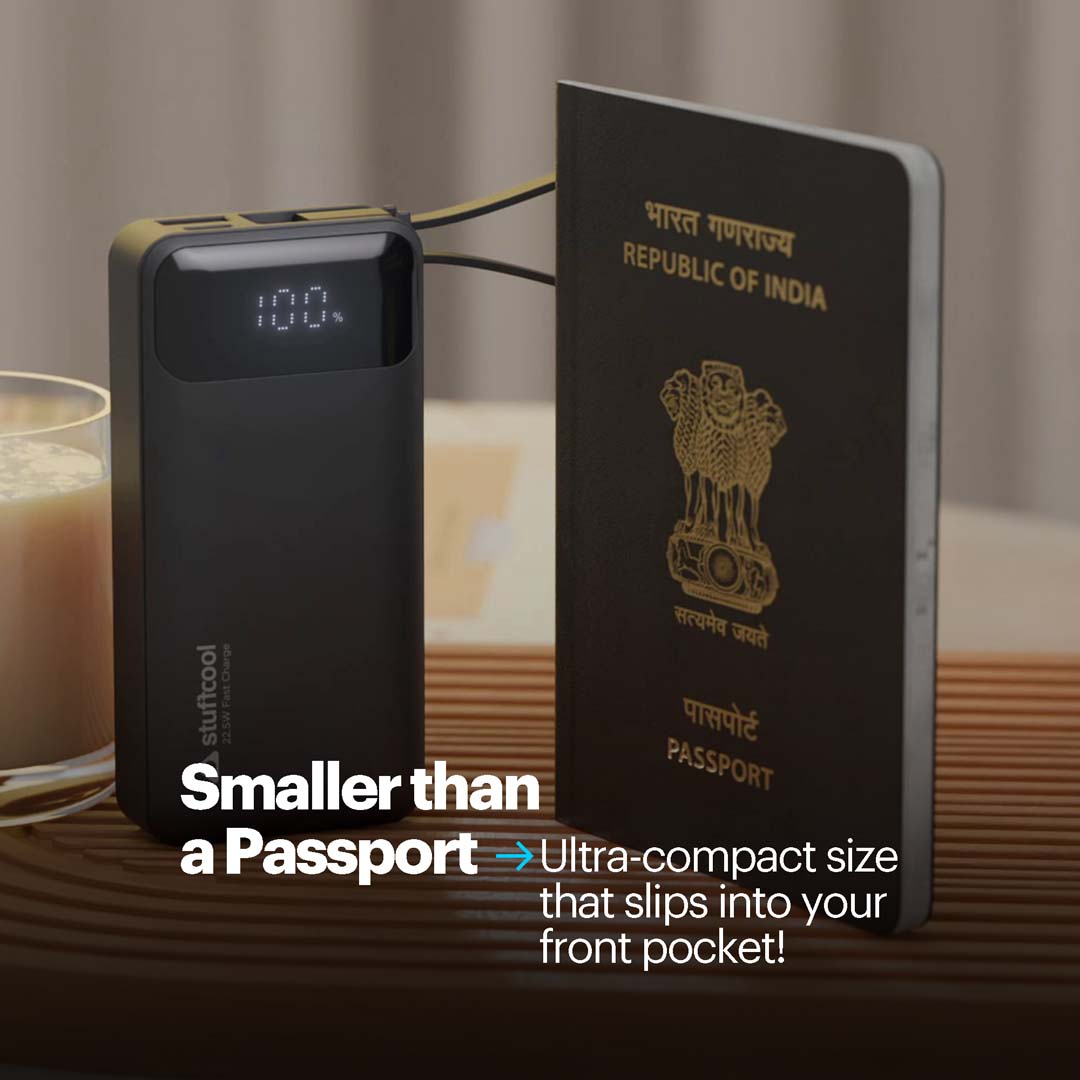 Mito Mini 10000mAh Powerbank with Built-in Type-C Cable and 22.5W Fast Charging