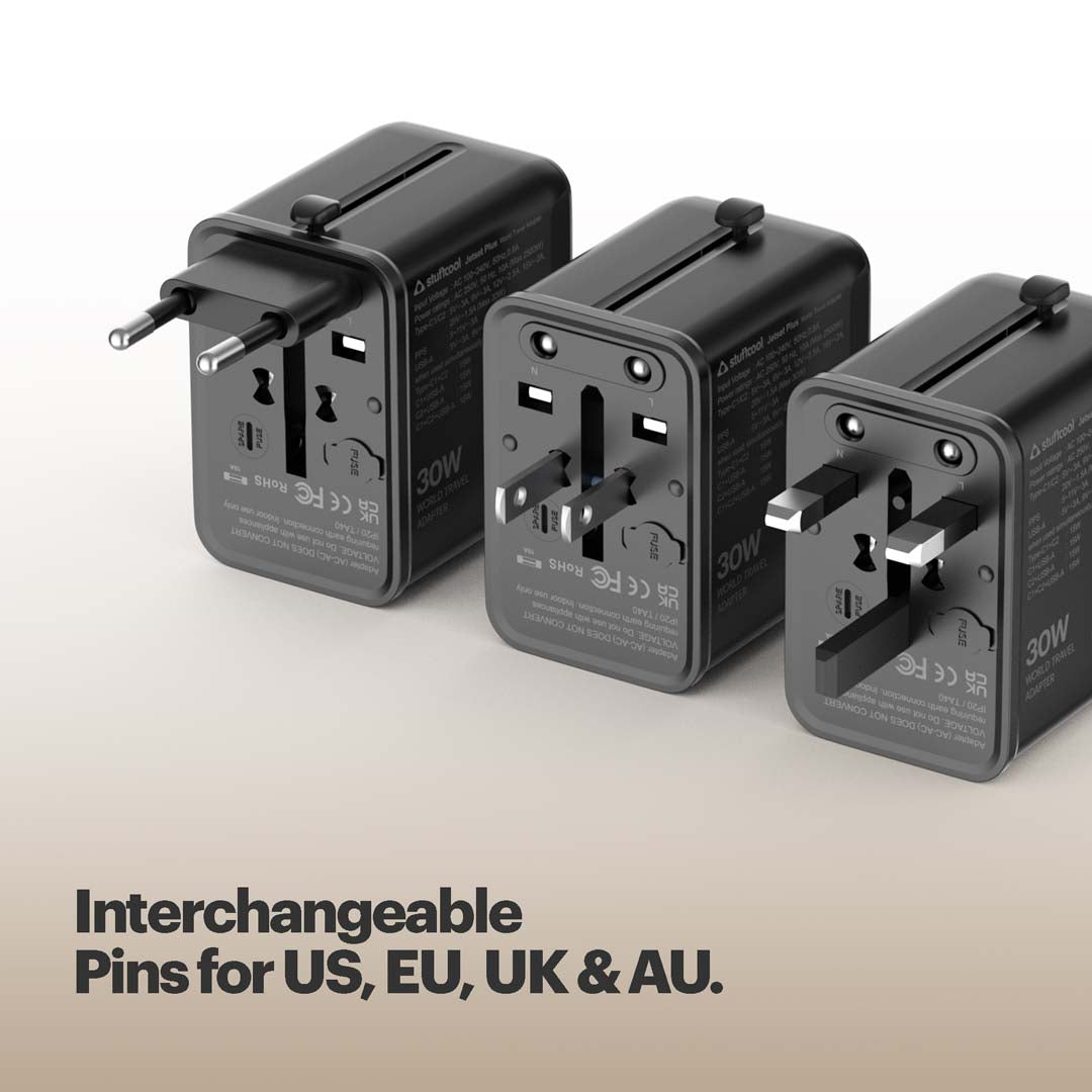 Jetset Plus Universal World Travel Adapter with PD 30W Type-C Port