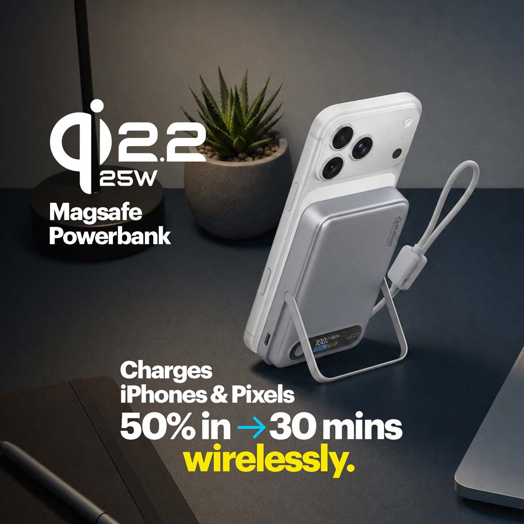 Odin Pro 10,000mAh Qi2.2 25W MagSafe Powerbank with 45W Wired Fast Charging & Built-In Type-C Cable