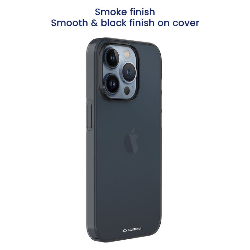 Smoke Smooth & Soft Back Cover for iPhone 14 Pro