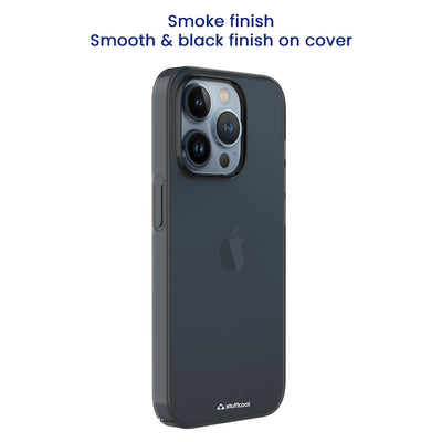 Smoke Smooth &  Soft Clear Back Cover for iPhone 14 Pro Max