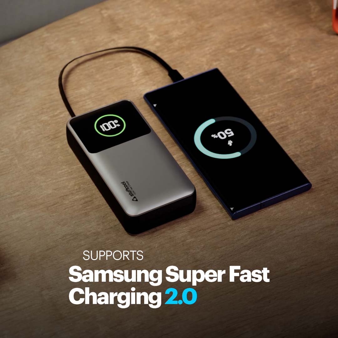 Giga Pro Max 20000mAh powerbank with 100W Built-in retractable Type-C Cable