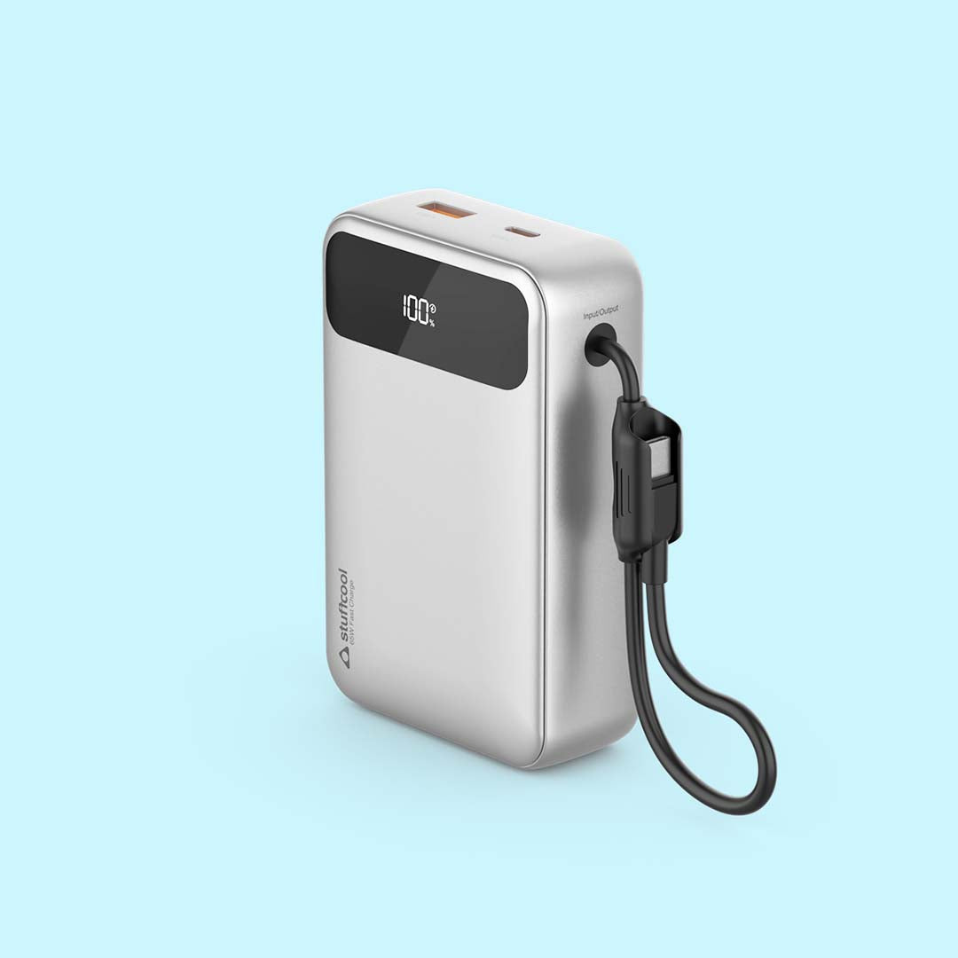 Giga II smallest 65W 20000 mAh Powerbank With Built-in Type C Cable