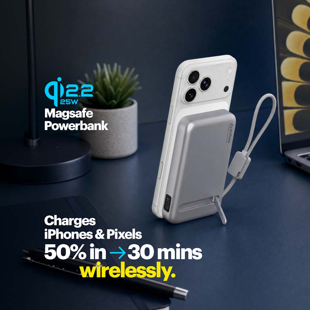 Odin Plus 10,000mAh Qi2.2 25W MagSafe Powerbank with 45W Wired Fast Charging & Built-In Type-C Cable