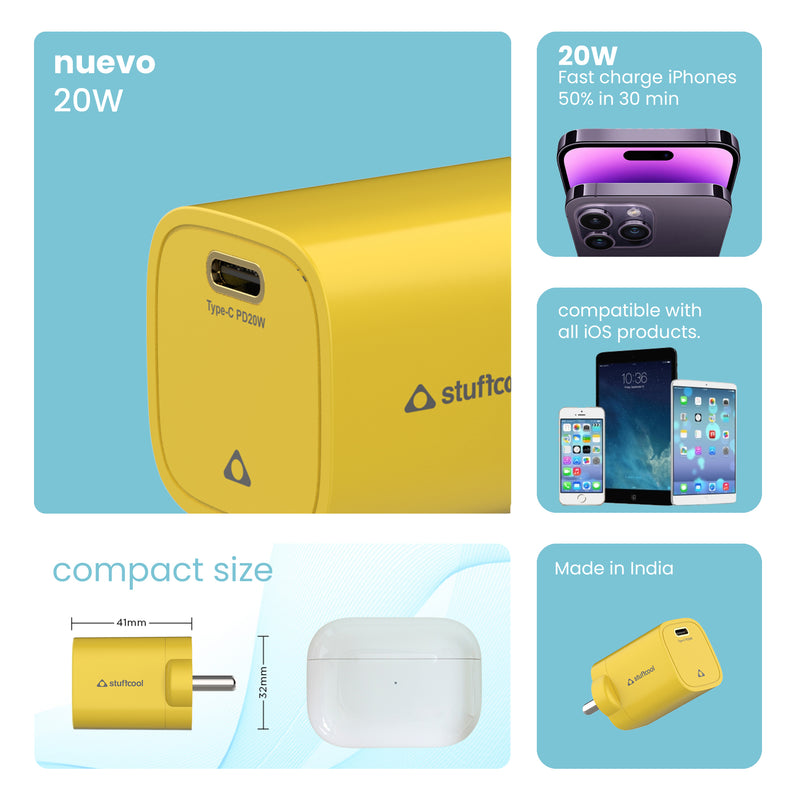 Nuevo PD 20W Smallest Wall Charger