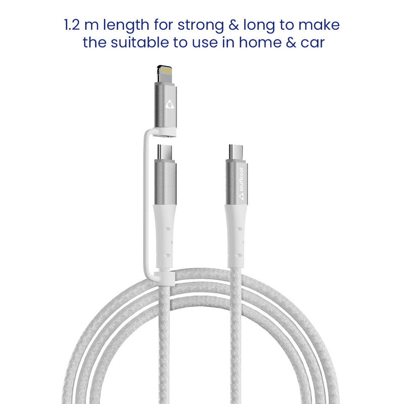 Twin 2 in 1 Lightning, Type C to C Cable