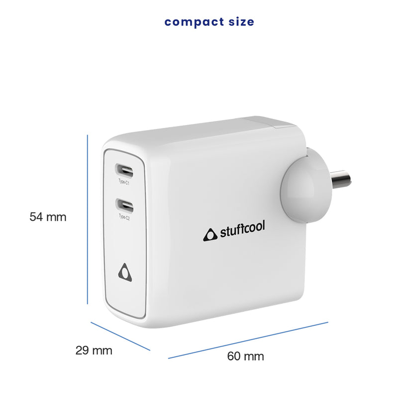Neo 45W Dual Type C Port Wall Charger with PD/PPS
