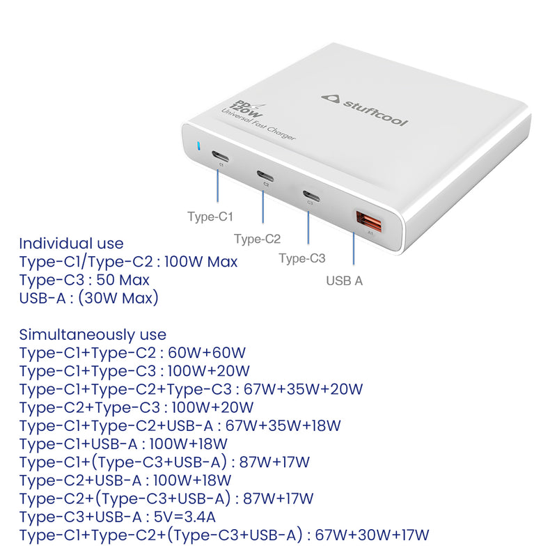Centurion 120W 4 Port Charging Station