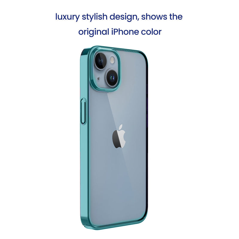 Chrome Plated Hard & Clear Back Case Cover for iPhone 14