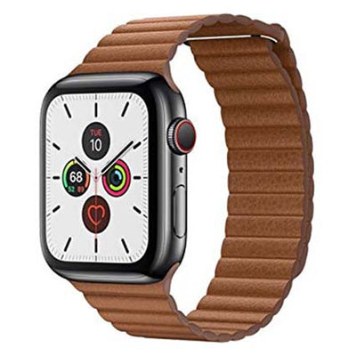 Leather Loop Magnetic Closure Watch Band Compatible with All Apple Watch Series