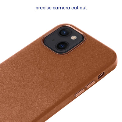 Premier Smooth Leather Back Case for iPhone 14