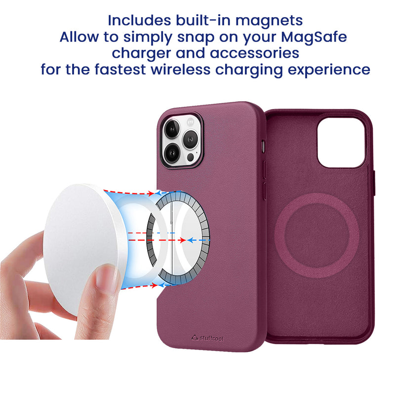 Premier Mag Safe Leather Case for iPhone 14 Pro