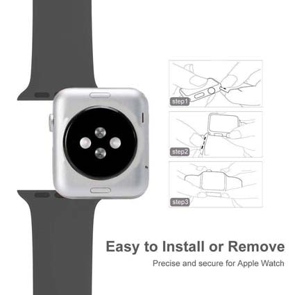 Silicon Watch Band Compatible with All Apple Watch Series 42-44mm ( More Color Options available)