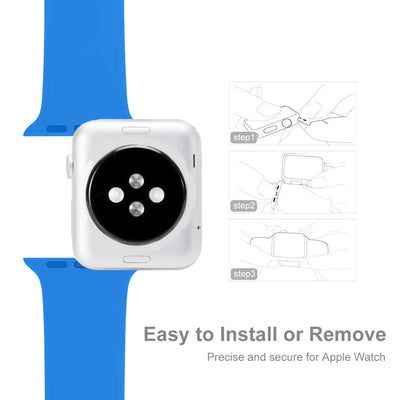 Silicon Watch Band Compatible with All Apple Watch Series 42-44mm ( More Color Options available)