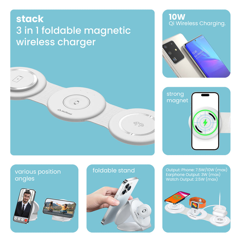 Stack 3-in-1 Foldable Magnetic Wireless Charger