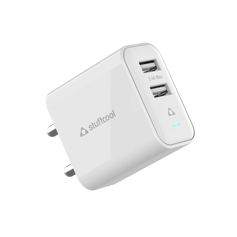 Flow 12W Dual Port Wall Charger